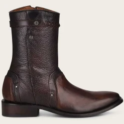 Men Cuadra Urban & Casual Boots-Ankle Cowboy Boots Hand-Painted In Brown Leather