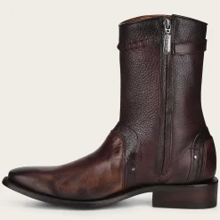 Men Cuadra Urban & Casual Boots-Ankle Cowboy Boots Hand-Painted In Brown Leather