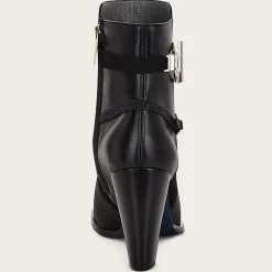 Women Cuadra Ankle Boots & Booties-Black Ankle Boots In Genuine Stingray Leather