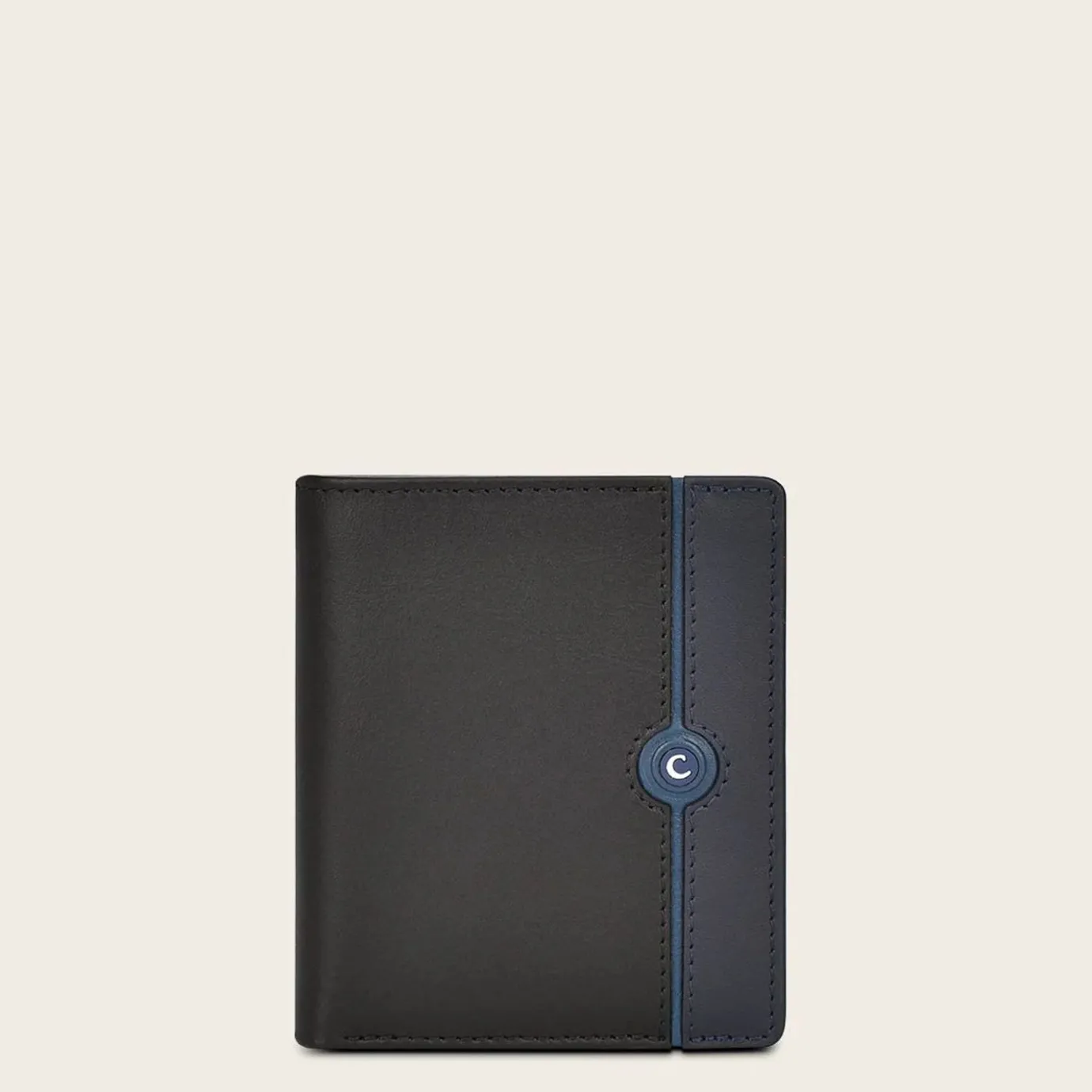 Men Cuadra Wallets-Black Bovine Leather Wallet