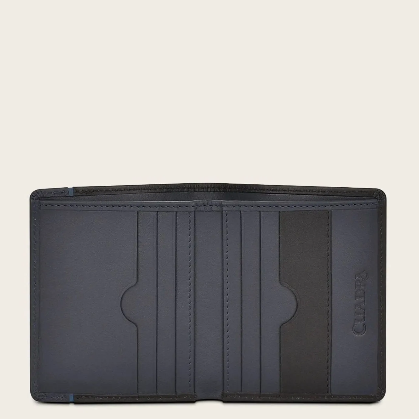 Men Cuadra Wallets-Black Bovine Leather Wallet