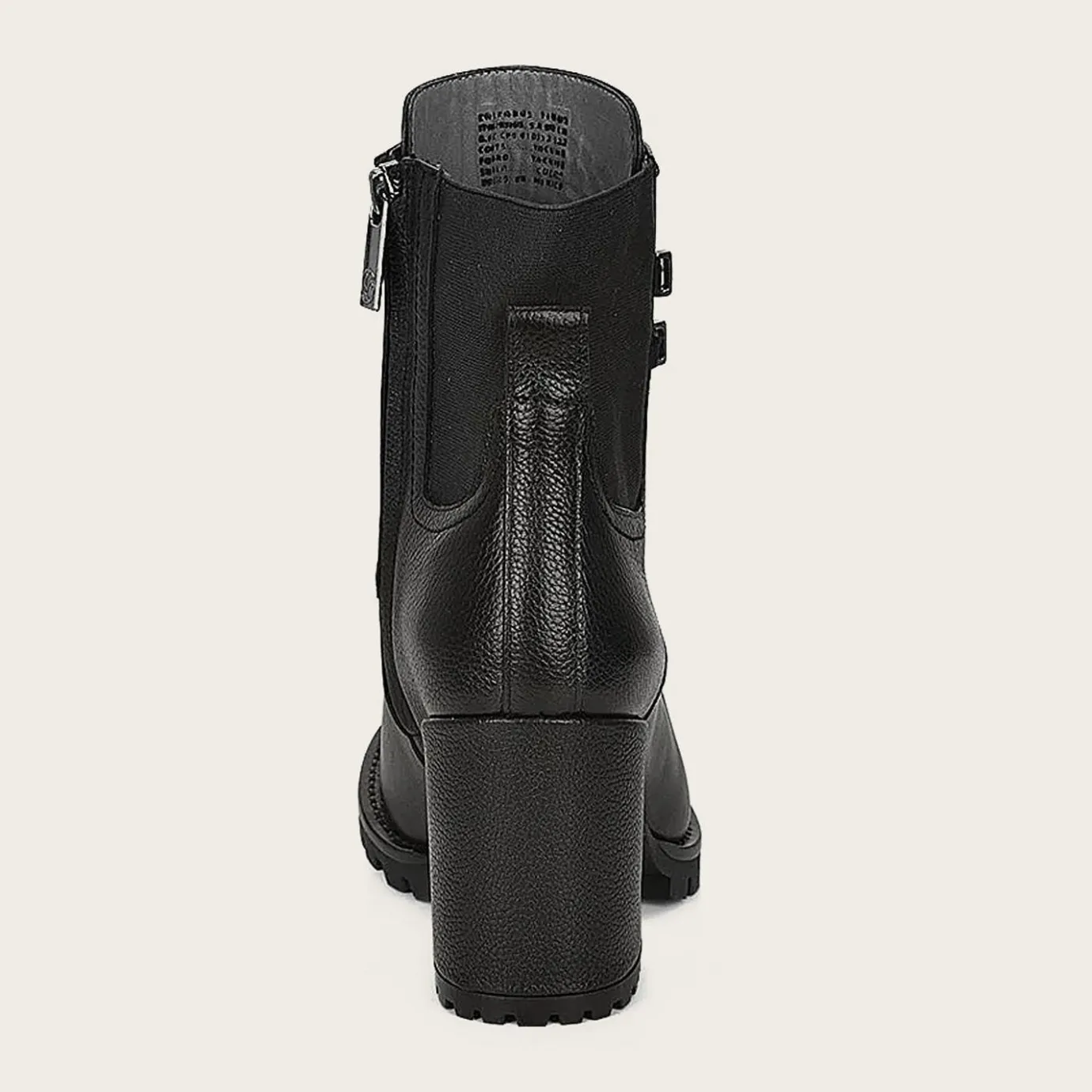 Women Cuadra Ankle Boots & Booties-Black Combined Leather Urban Ankle Bootie With Crystals