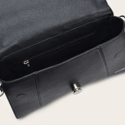 Women Cuadra Top Handle & Satchel Bags-Black Exotic Leather Asymmetrical Handbag