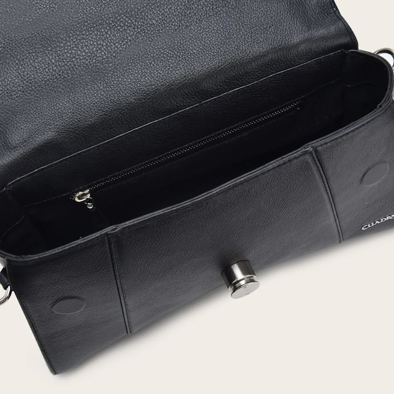 Women Cuadra Top Handle & Satchel Bags-Black Exotic Leather Asymmetrical Handbag