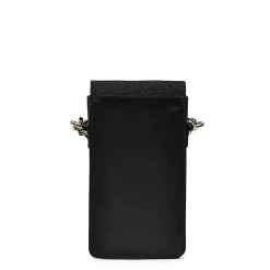 Women Cuadra Crossbody Bags-Black Exotic Leather Cell Phone Bag