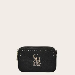 Women Cuadra Crossbody Bags-Black Exotic Leather Crossbody Bag