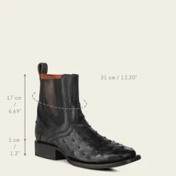 Men Cuadra Urban & Casual Boots-Black Exotic Leather Urban Boots