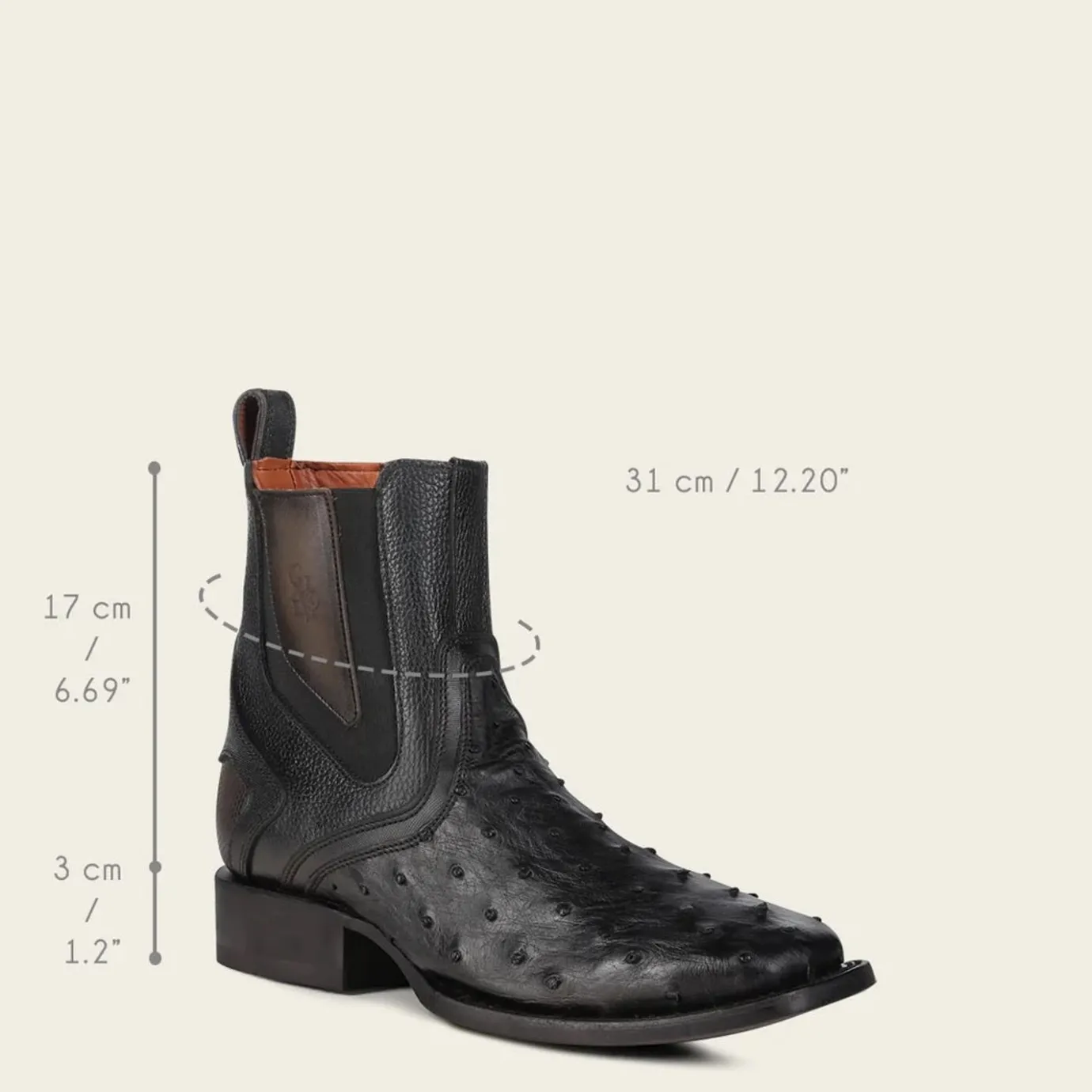 Men Cuadra Urban & Casual Boots-Black Exotic Leather Urban Boots
