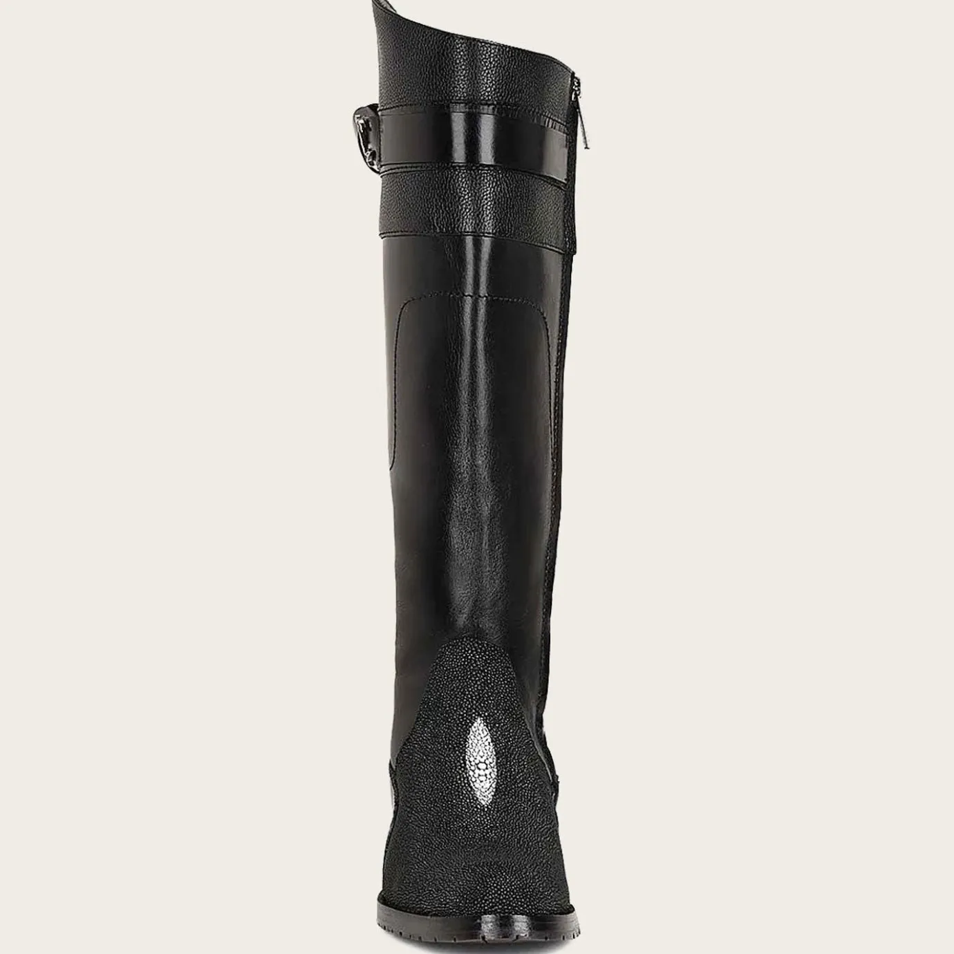 Women Cuadra Tall & Knee-High Boots-Black Exotic Stingray Riding Boot