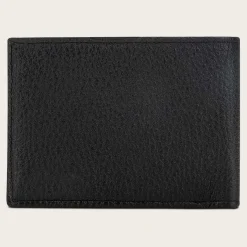 Men Cuadra Wallets-Black Handmade Bifold Deer Leather Wallet