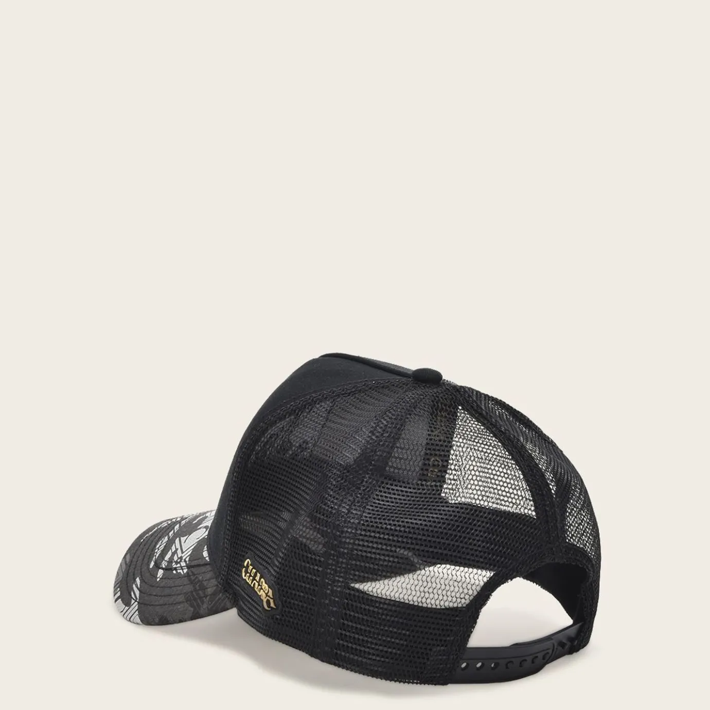 Women Cuadra Hats-Black Snapback Cap With Alligator Patch