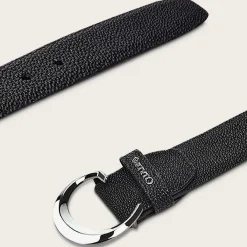 Men Cuadra Belts-Black Stingray Leather Belt