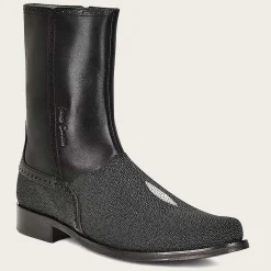 Men Cuadra Urban & Casual Boots-Black Stingray Leather Men'S Boots By Franco