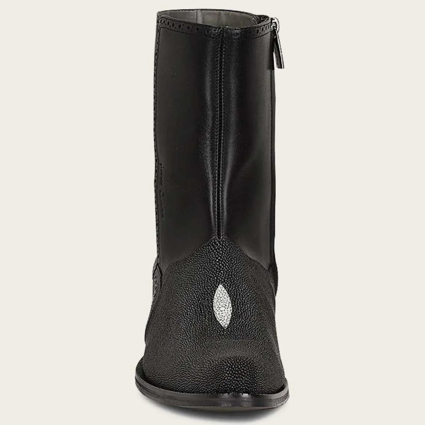 Men Cuadra Urban & Casual Boots-Black Stingray Leather Men'S Boots By Franco