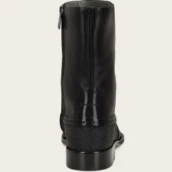 Men Cuadra Urban & Casual Boots-Black Stingray Leather Men'S Boots By Franco