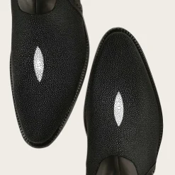 Men Cuadra Urban & Casual Boots-Black Stingray Leather Men'S Boots By Franco