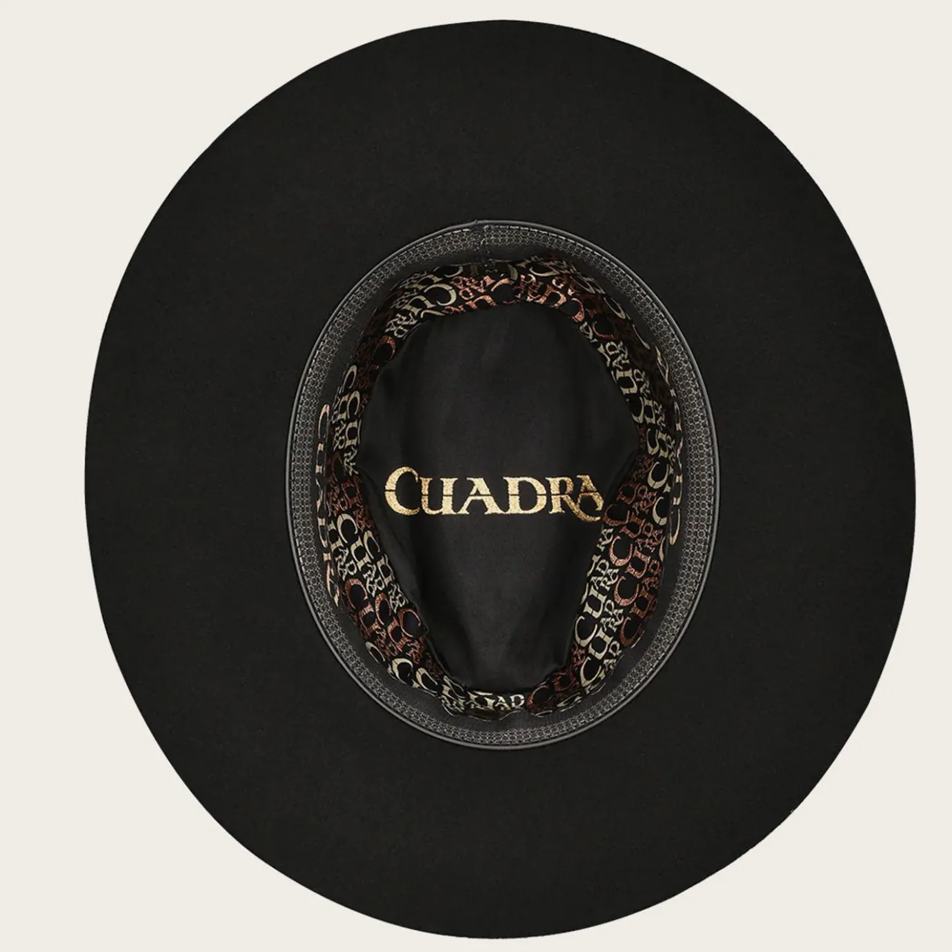 Women Cuadra Hats-Black Wool Hat With Decorated Belt