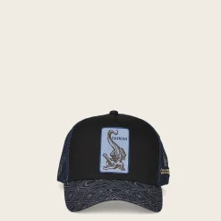 Women Cuadra Hats-Blue Snapback Cap With Alligator Patch