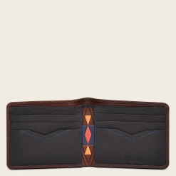 Men Cuadra Wallets-Brown And Colored Bovine Leather Wallet