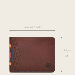 Men Cuadra Wallets-Brown And Colored Bovine Leather Wallet