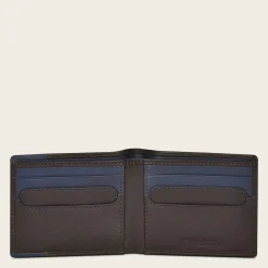 Men Cuadra Wallets-Brown Bovine Bifold Leather Wallet