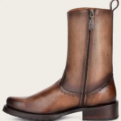 Men Cuadra Urban & Casual Boots-Brown Cowboy Boots Handwoven In Honey Leather