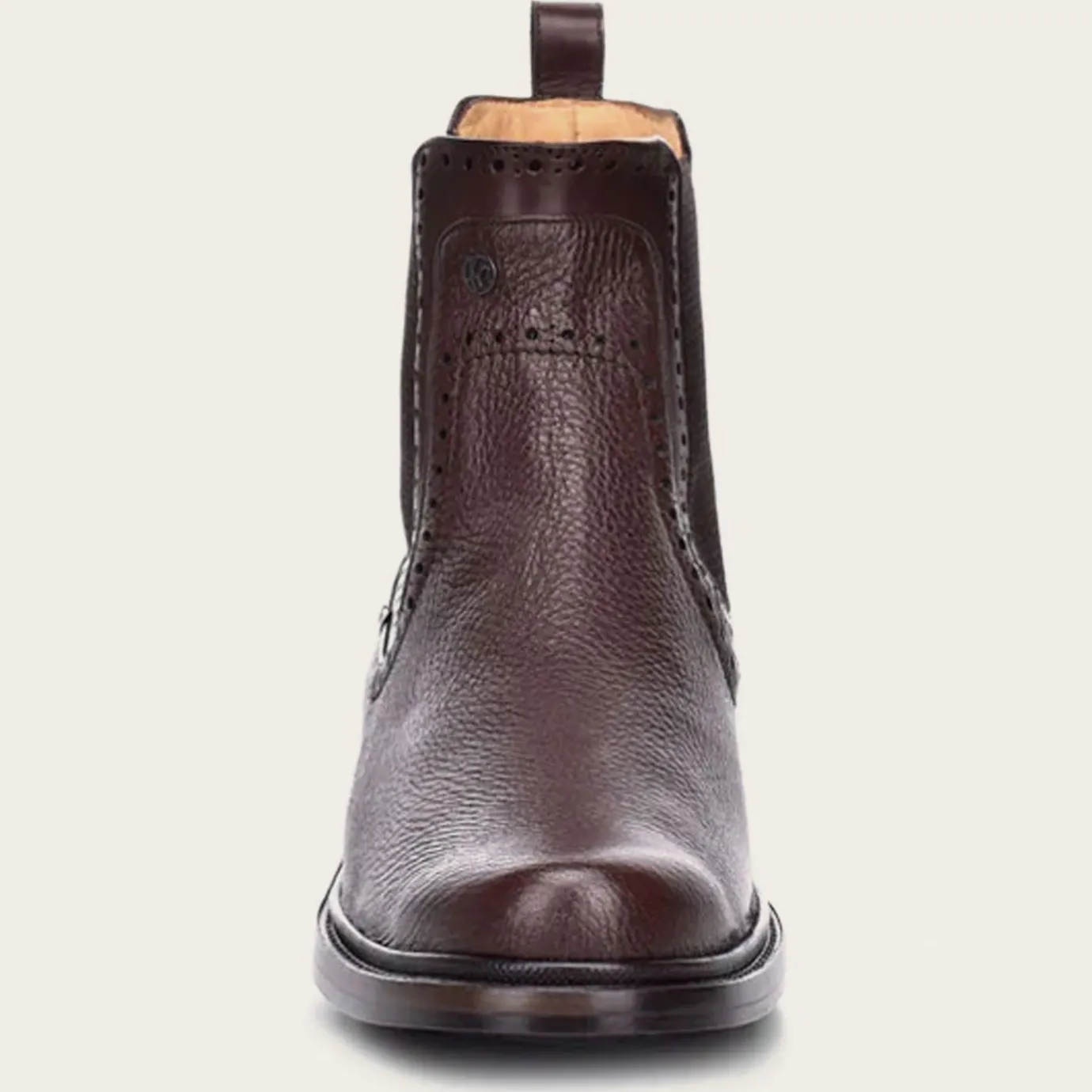 Men Cuadra Dress Boots-Brown Deer Leather Chelsea Boots By Franco