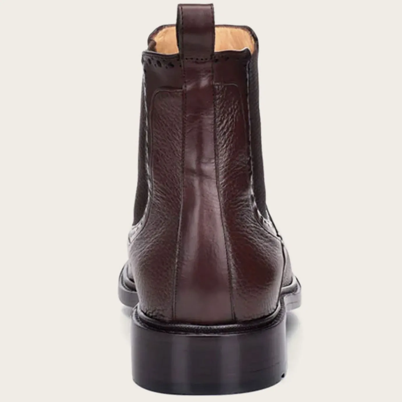 Men Cuadra Dress Boots-Brown Deer Leather Chelsea Boots By Franco