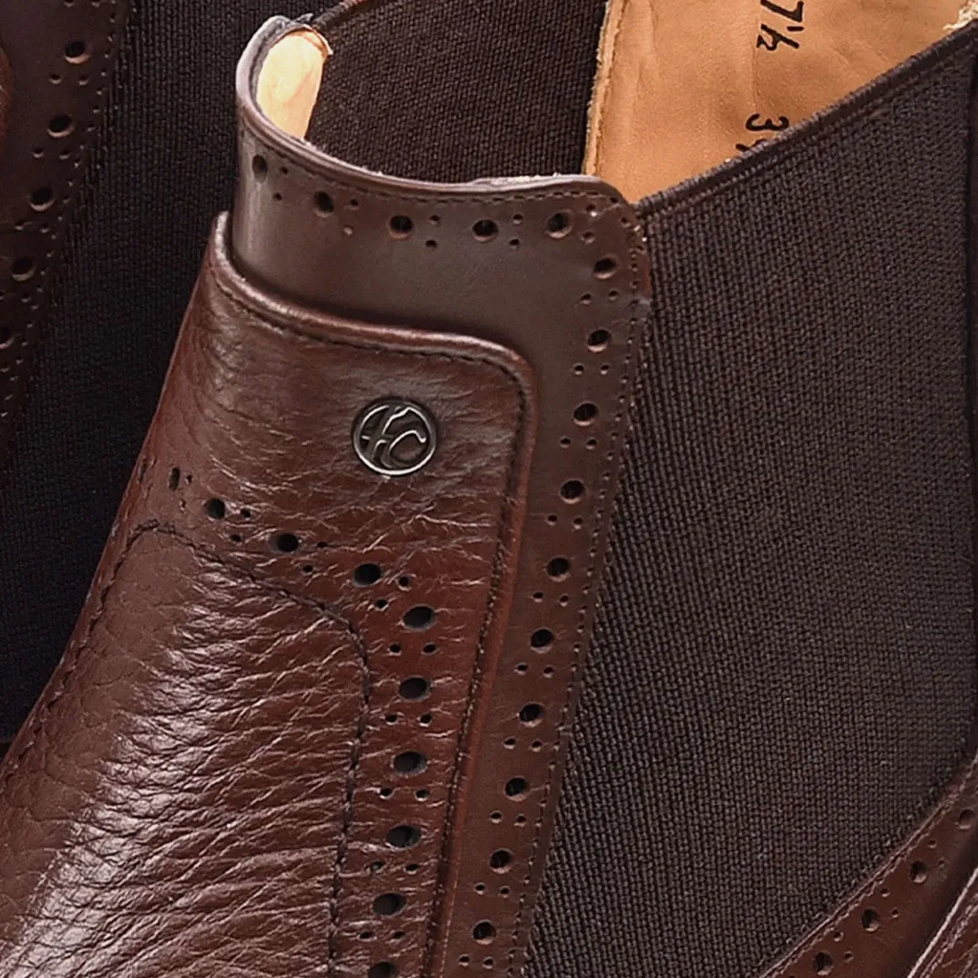 Men Cuadra Dress Boots-Brown Deer Leather Chelsea Boots By Franco