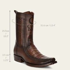 Men Cuadra Urban & Casual Boots-Brown Exotic Leather Cowboy Boots
