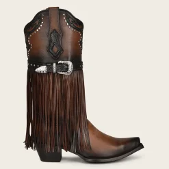 Women Cuadra Western Boots-Brown Fringed Cowboy Boot