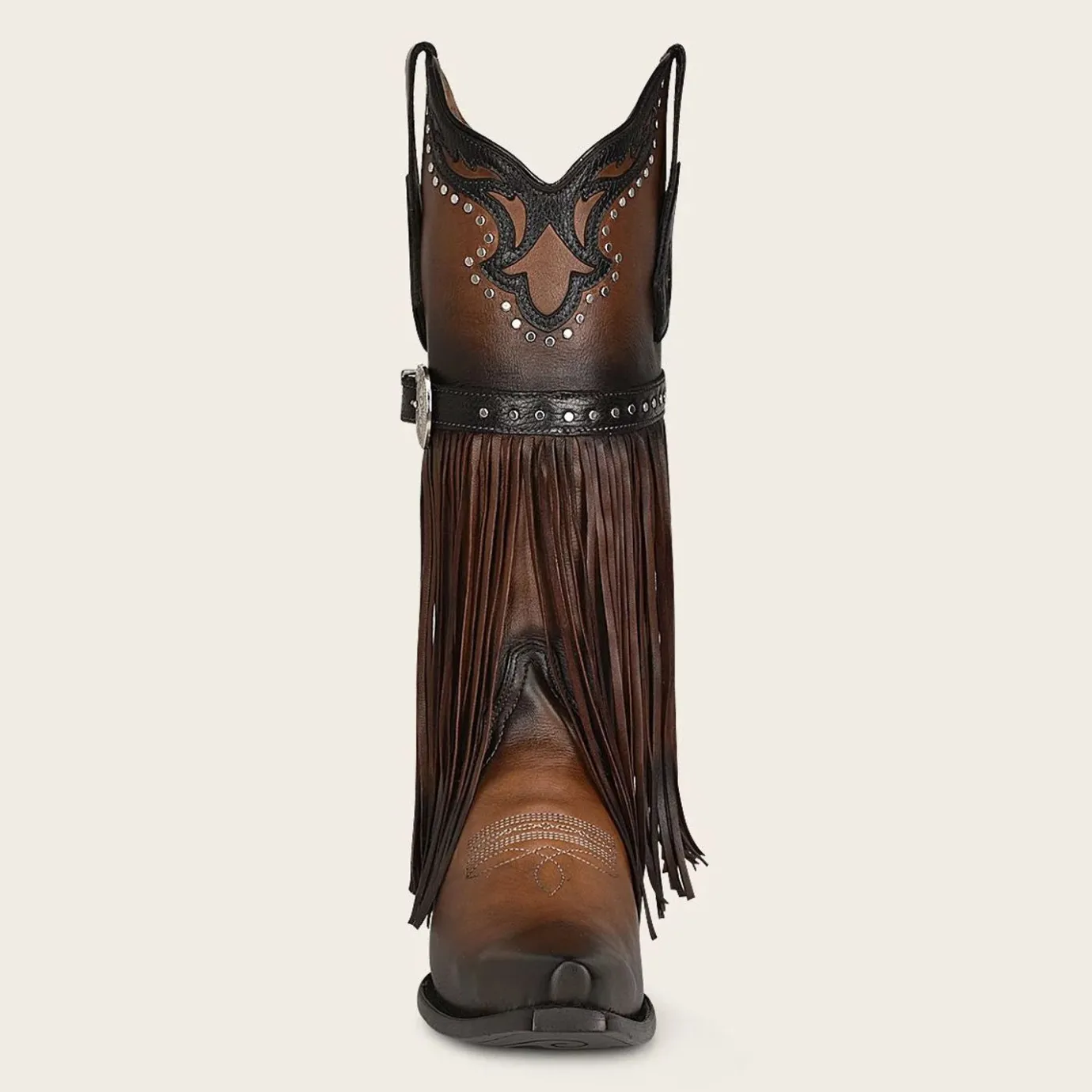 Women Cuadra Western Boots-Brown Fringed Cowboy Boot