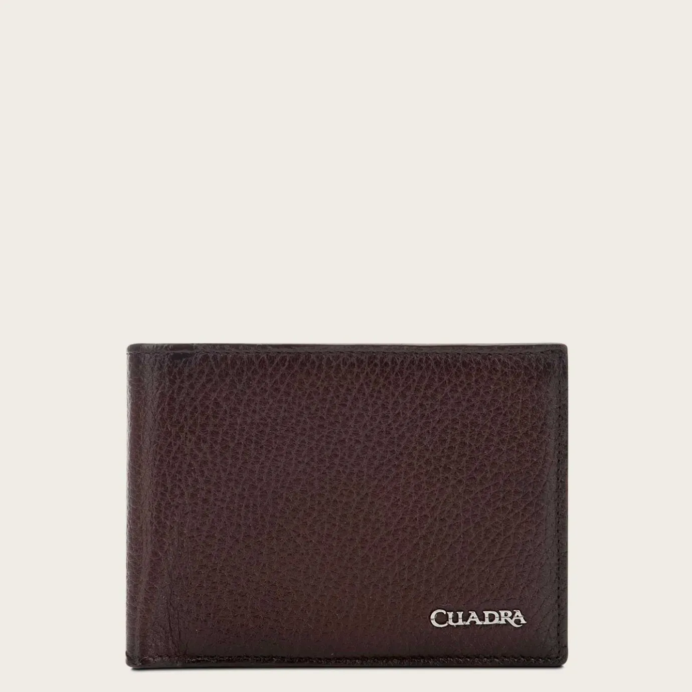 Men Cuadra Wallets-Brown Handmade Bifold Deer Leather Wallet