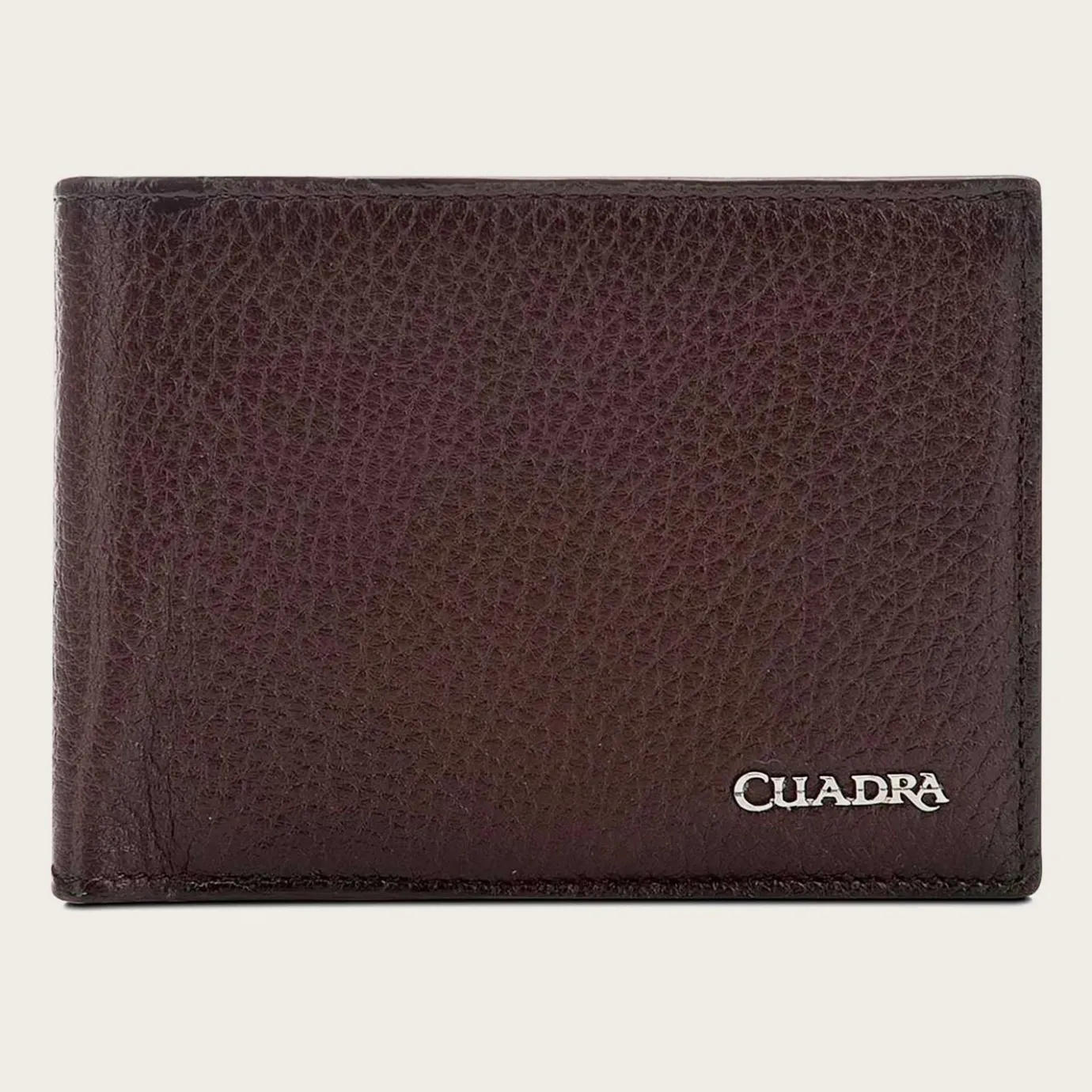 Men Cuadra Wallets-Brown Handmade Bifold Deer Leather Wallet