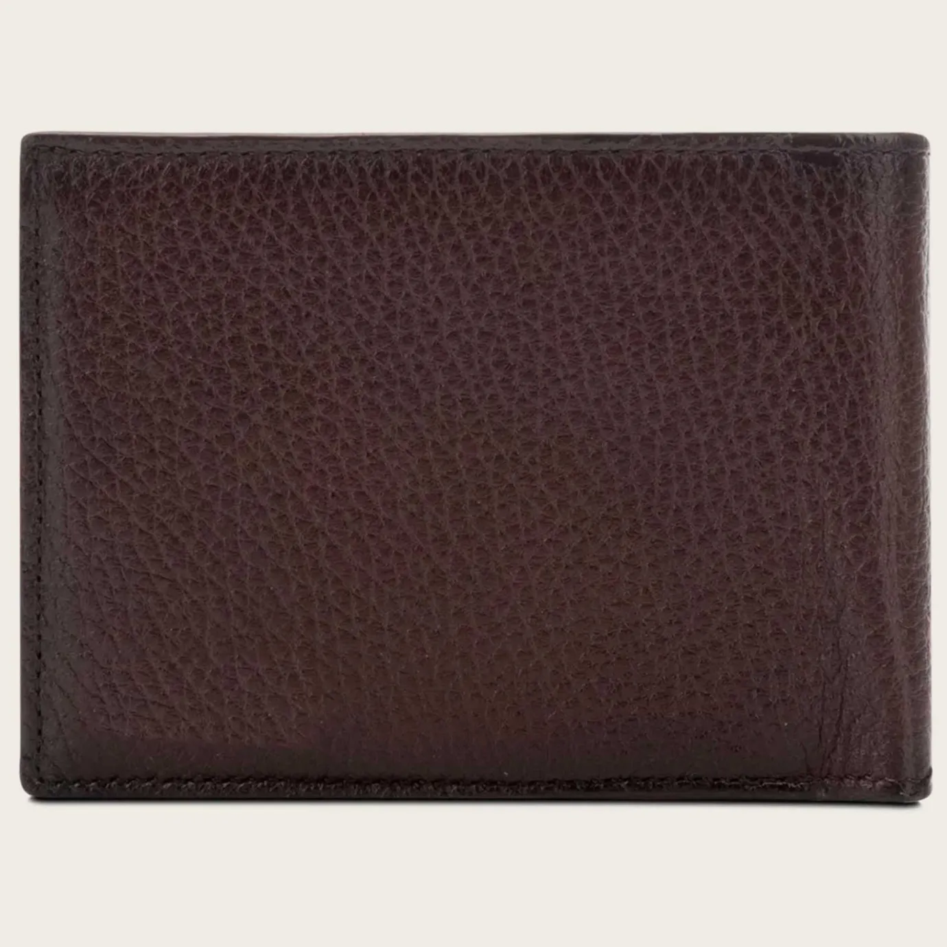 Men Cuadra Wallets-Brown Handmade Bifold Deer Leather Wallet