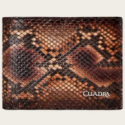 Men Cuadra Wallets-Brown Handmade Bifold Exotic Leather Wallet
