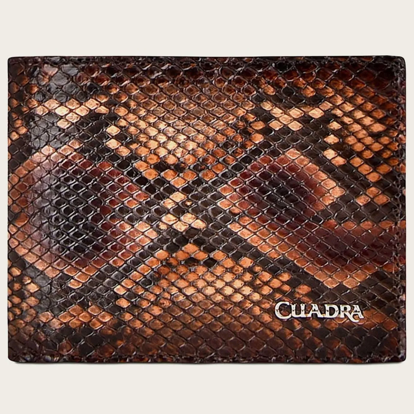 Men Cuadra Wallets-Brown Handmade Bifold Exotic Leather Wallet