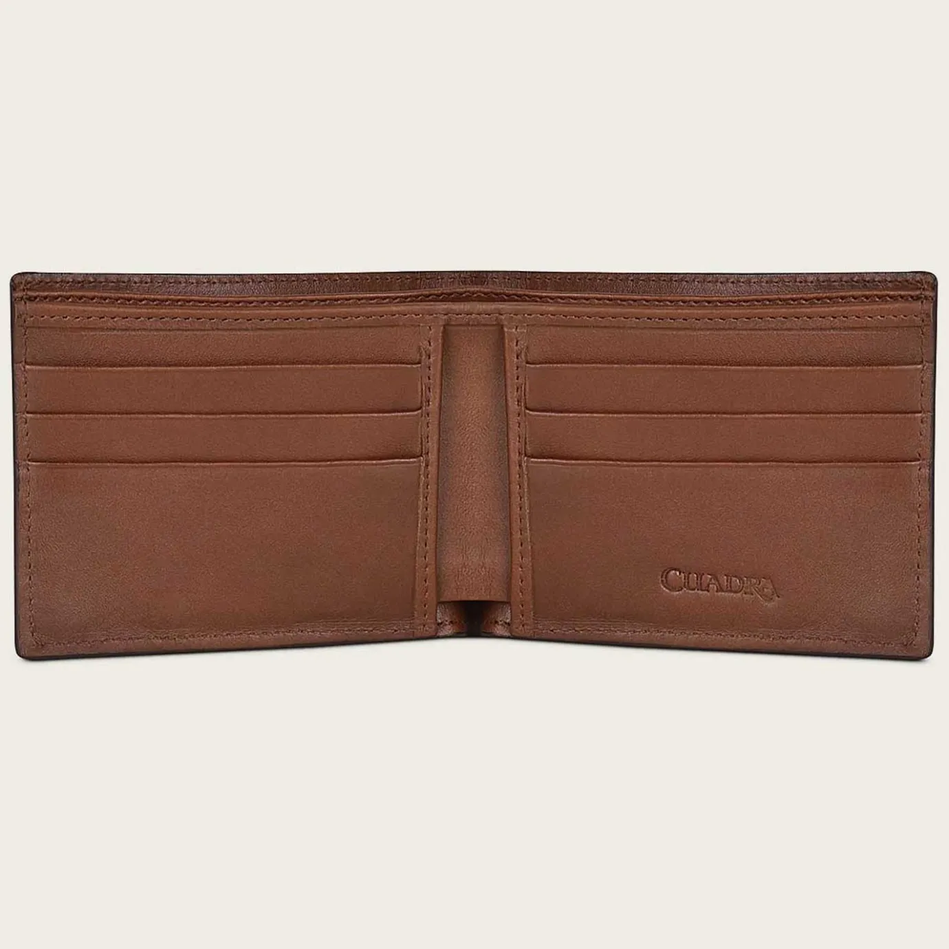 Men Cuadra Wallets-Brown Handmade Bifold Exotic Leather Wallet