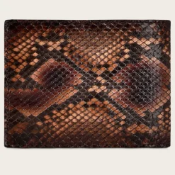 Men Cuadra Wallets-Brown Handmade Bifold Exotic Leather Wallet