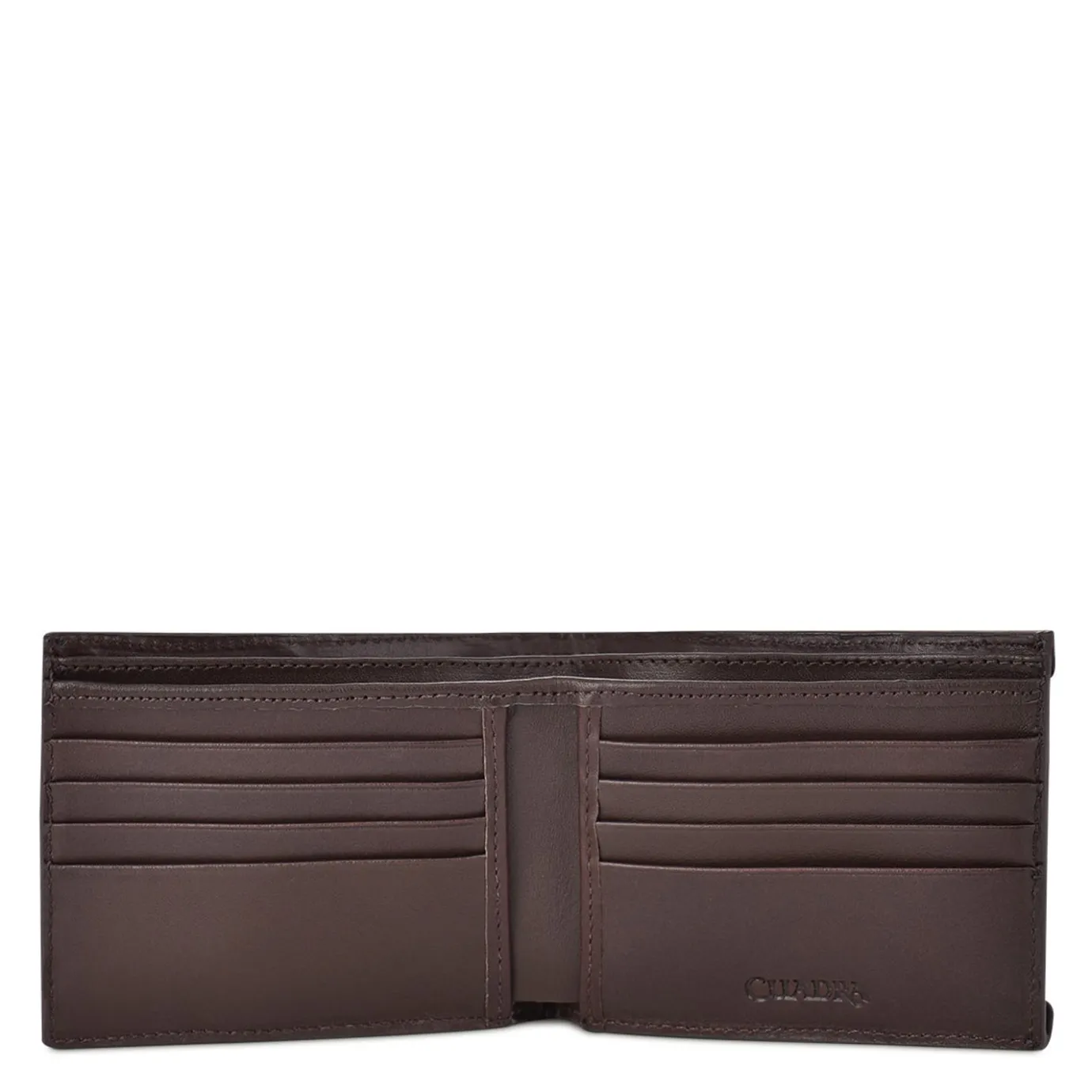 Men Cuadra Wallets-Brown Handmade Engraved Leather Wallet