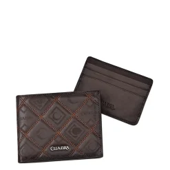 Men Cuadra Wallets-Brown Handmade Engraved Leather Wallet