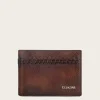 Men Cuadra Wallets-Brown Handmade Interwoven Detail Leather Wallet