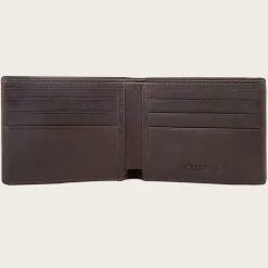 Men Cuadra Wallets-Brown Handmade Interwoven Detail Leather Wallet