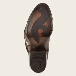 Women Cuadra Tall & Knee-High Boots-Brown High Boot With Laser Engraving And Studs