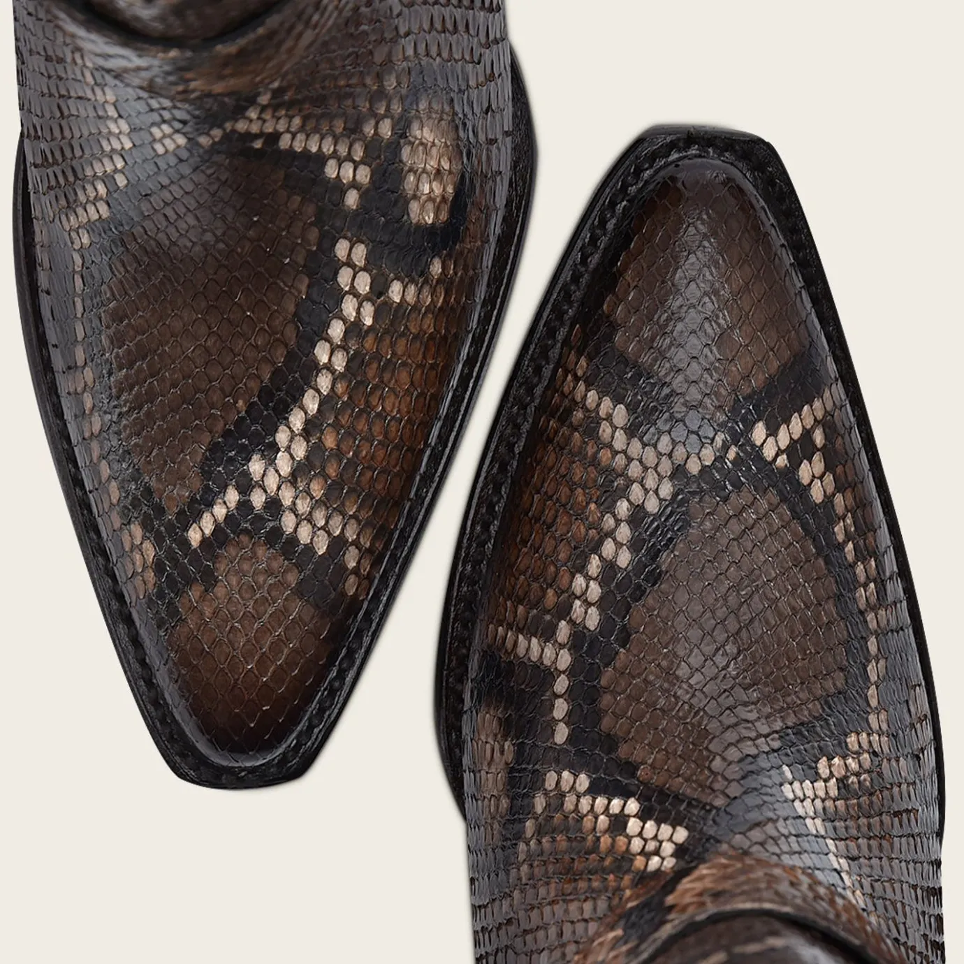 Women Cuadra Ankle Boots & Booties-Brown High Exotic Leather Ankle Booties For Women