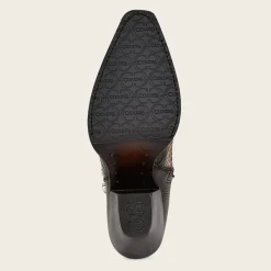 Women Cuadra Ankle Boots & Booties-Brown High Exotic Leather Ankle Booties For Women