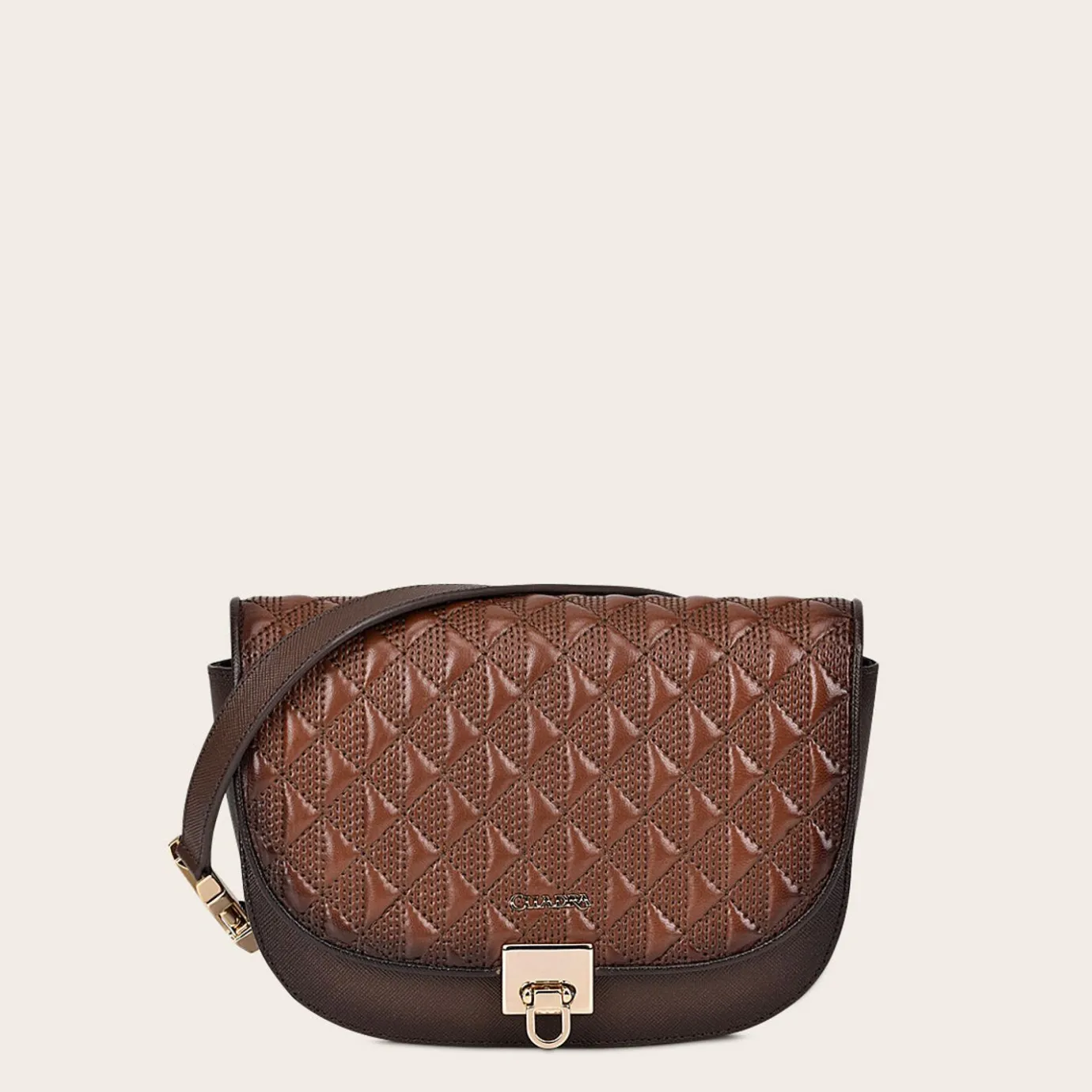 Women Cuadra Crossbody Bags-Brown Leather Belt And Crossbody Bag