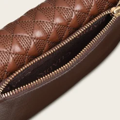 Women Cuadra Crossbody Bags-Brown Leather Belt And Crossbody Bag