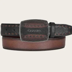 Men Cuadra Belts-Brown Leather Cowboy Beltbrown Leather Cowboy Belt