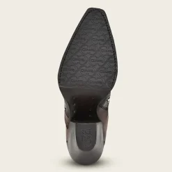 Women Cuadra Ankle Boots & Booties-Brown Leather Western Style Bootie With Studs